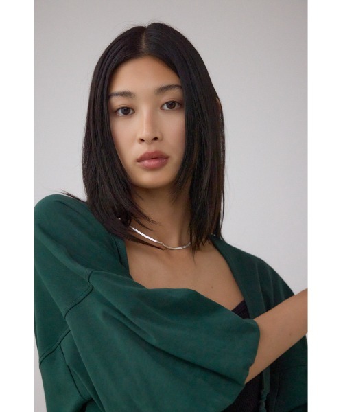 AZUL by moussy(アズールバイマウジー)の「ドロストトッパーカーディガン(カーディガン/ボレロ・レディース・ブラック/ダークグリーン/チャコールグレー・FREE)」の7枚目の写真