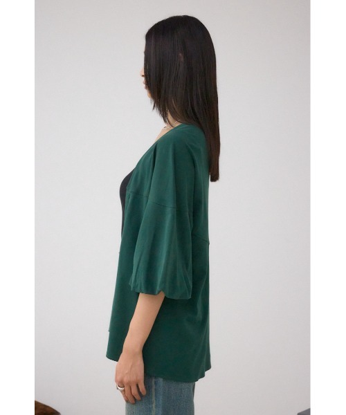 AZUL by moussy(アズールバイマウジー)の「ドロストトッパーカーディガン(カーディガン/ボレロ・レディース・ブラック/ダークグリーン/チャコールグレー・FREE)」の11枚目の写真