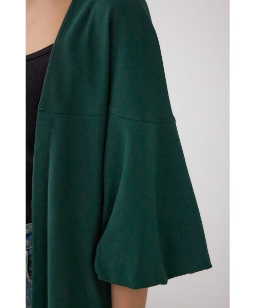 AZUL by moussy(アズールバイマウジー)の「ドロストトッパーカーディガン(カーディガン/ボレロ・レディース・ブラック/ダークグリーン/チャコールグレー・FREE)」の5枚目の写真