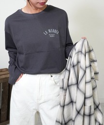 【ロングシーズン使える】ロゴラウンドネックプルオーバー