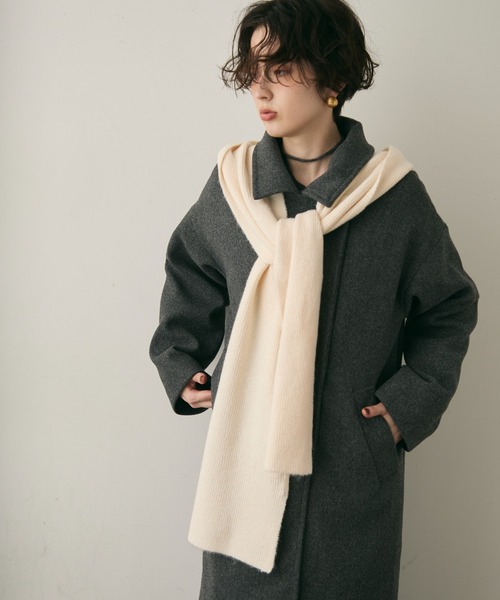 もちもちニットフード付きマフラー（ストール/ショール）｜Trish