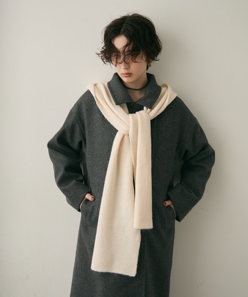 もちもちニットフード付きマフラー（ストール/ショール）｜Trish