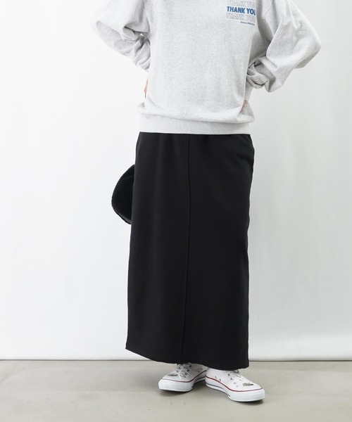 ルカら セール】LC/LLL 裏毛セミタイトスカート【セットアップ着用可