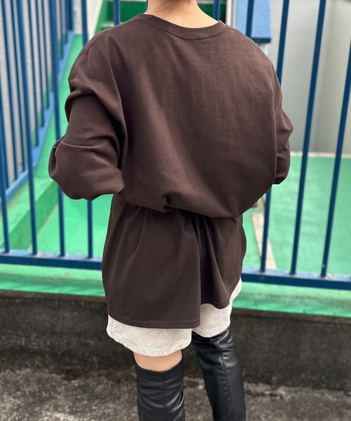 mi via loca（ミヴィアロカ）の「【GILDAN】UNWIND TIME ロゴロンT（Tシャツ/カットソー・レディース・ブラック/ホワイト/ダークブラウン/ベージュ・MEDIUM/X-LARGE）」の8枚目の写真