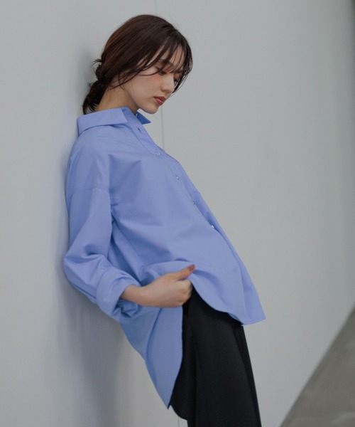 Andemiu(アンデミュウ)の「デザインボタンシャツ長袖603838(シャツ/ブラウス・レディース・ピンク/オフホワイト/ブルー/ホワイト・FREE)」の4枚目の写真