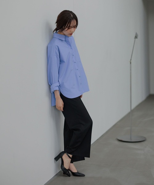 Andemiu(アンデミュウ)の「デザインボタンシャツ長袖603838(シャツ/ブラウス・レディース・ピンク/オフホワイト/ブルー/ホワイト・FREE)」の7枚目の写真