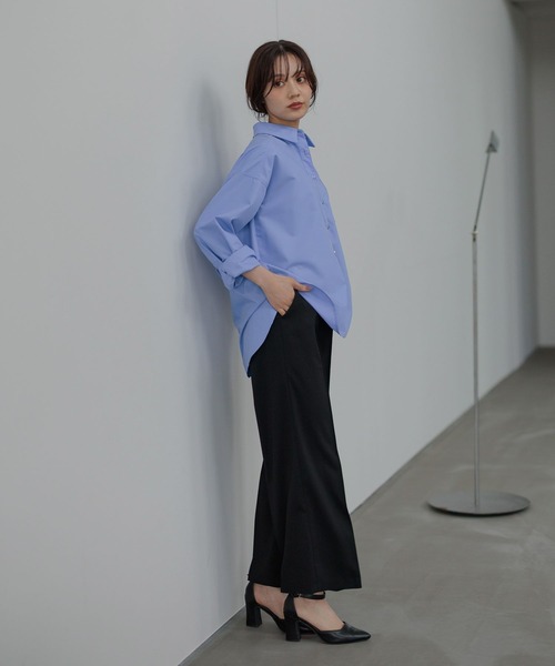 Andemiu(アンデミュウ)の「デザインボタンシャツ長袖603838(シャツ/ブラウス・レディース・ピンク/オフホワイト/ブルー/ホワイト・FREE)」の8枚目の写真