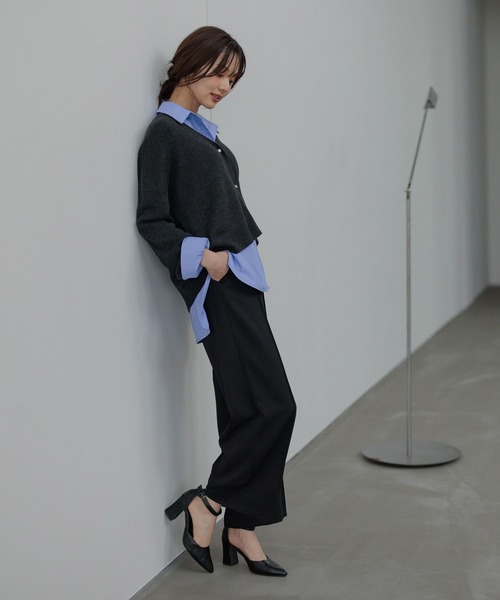 Andemiu(アンデミュウ)の「デザインボタンシャツ長袖603838(シャツ/ブラウス・レディース・ピンク/オフホワイト/ブルー/ホワイト・FREE)」の12枚目の写真