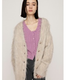SLY | SHAGGY LOOSE C/D シャギー ルーズ カーディガン 秋服 冬服(カーディガン/ボレロ)