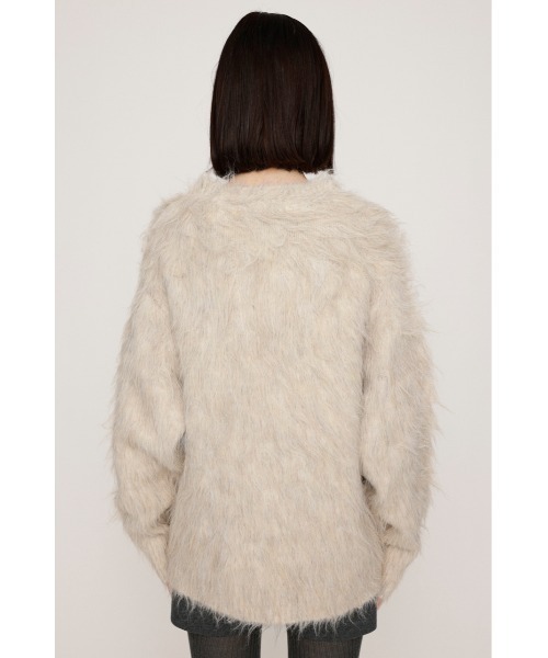 SLY（スライ）の「SHAGGY LOOSE C/D シャギー ルーズ カーディガン 秋服 冬服（カーディガン/ボレロ・レディース・アイボリー/ライトピンク/グレー・FREE）」の8枚目の写真