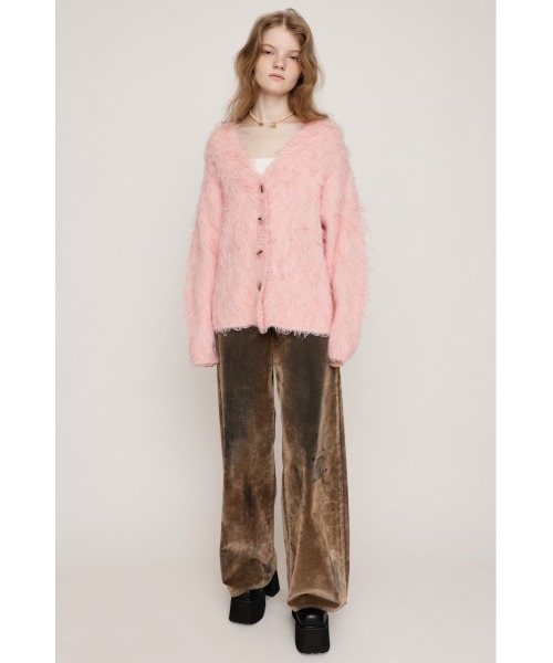 SLY（スライ）の「SHAGGY LOOSE C/D シャギー ルーズ カーディガン 秋服 冬服（カーディガン/ボレロ・レディース・アイボリー/ライトピンク/グレー・FREE）」の15枚目の写真