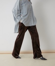 Remind me and forever | 【nane】【-3kg見え！】裾スリットフレアベロアパンツ(その他パンツ)