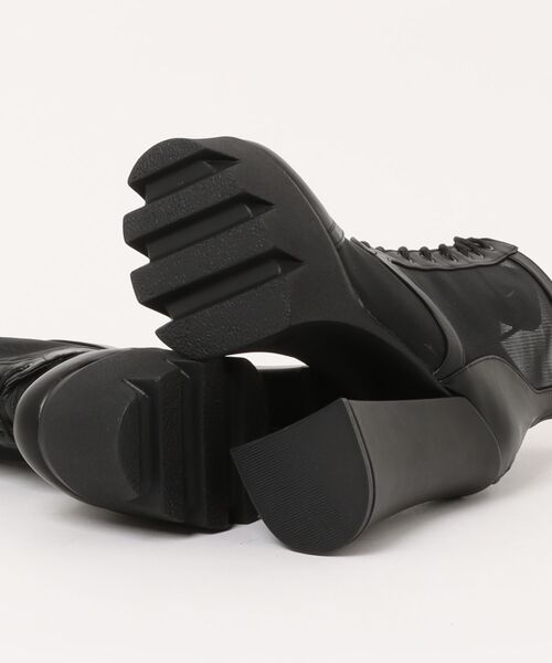 DURAS（デュラス）の「シアー切替ショートブーツ/レースアップブーツ（ブーツ・レディース・ブラック・LARGE/MEDIUM）」の5枚目の写真