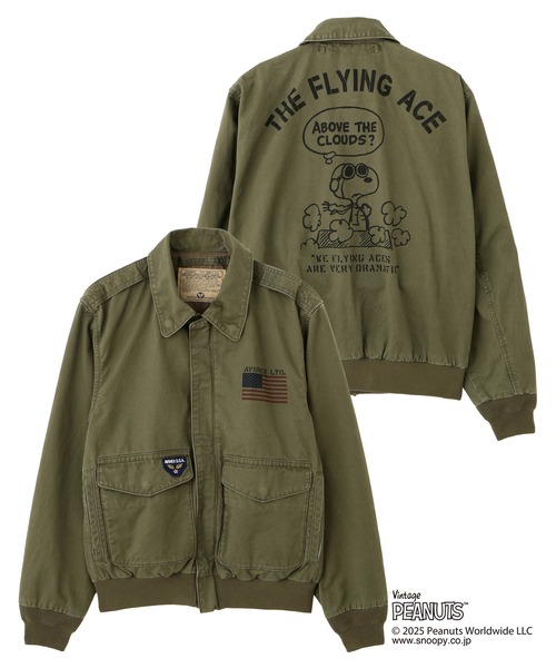 AVIREX × PEANUTS》COTTON A-2 'FLYING ACE' / A-2 'フライングエース