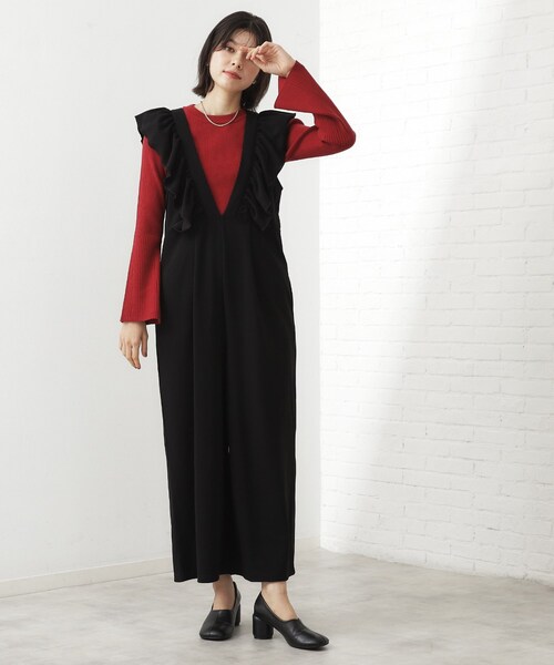 THE SHOP TK （ザ ショップ ティーケー ）の「【品よく魅せる】フレアスリーブ リブニット/毛玉になりにくい/静電気防止/洗濯機OK（ニット/セーター・レディース・ワインレッド/ベージュ/ブラック/アイボリー・13/12）」の22枚目の写真