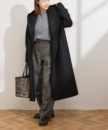 別注【HARRIS WHARF LONDON】Women hooded coat pressed woo：コート