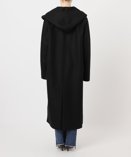 別注【HARRIS WHARF LONDON】Women hooded coat pressed woo：コート