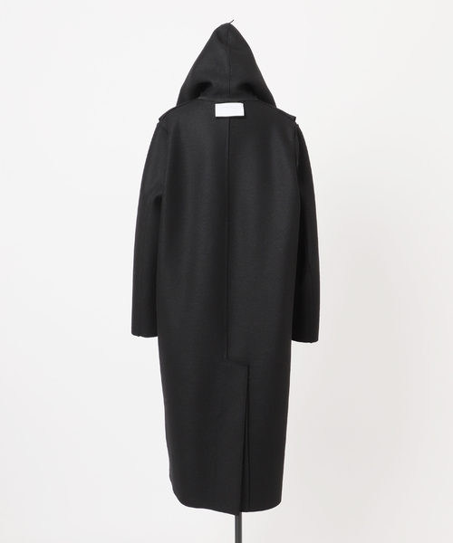 別注【HARRIS WHARF LONDON】Women hooded coat pressed woo：コート