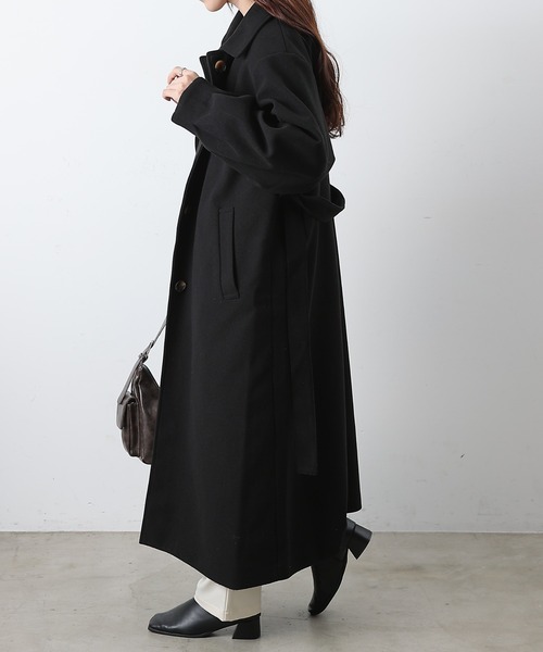 COLONY 2139(コロニートゥーワンスリーナイン)の「ベルト付ボリューム袖ステンカラーコート(ステンカラーコート・レディース・ブラウン/ベージュ/ブラック/チャコールグレー・FREE)」の22枚目の写真