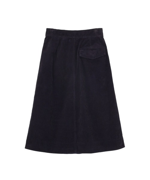 MHL.（エムエイチエル）の「DRY COTTON NEEDLECORD（スカート・レディース・ネイビー/カーキ・0/1/2/3）」の3枚目の写真