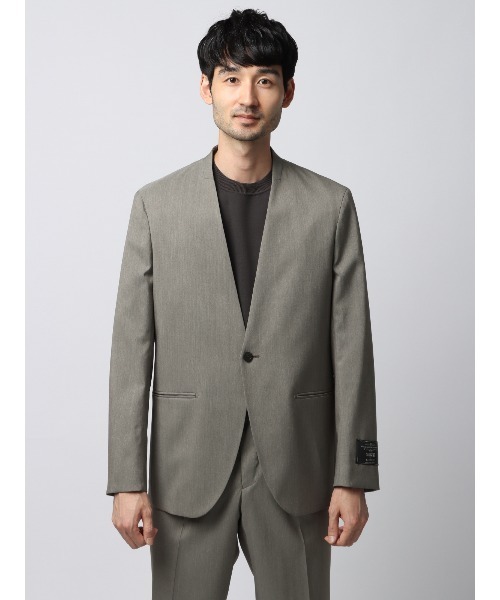 SUIT SQUARE（スーツスクエア）の「ノーカラージャケット CANONICO OFFLIMITS 無地（テーラードジャケット・メンズ・ネイビー系/グレー系・L/M/S/LL）」の18枚目の写真