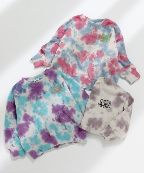 BREEZE（ブリーズ）の「【ジュニア対応】タイダイトレーナー(セットアップ可)（スウェット・キッズ・ブルー/グレー/グリーン・90/100/110/120/130/140）」の10枚目の写真