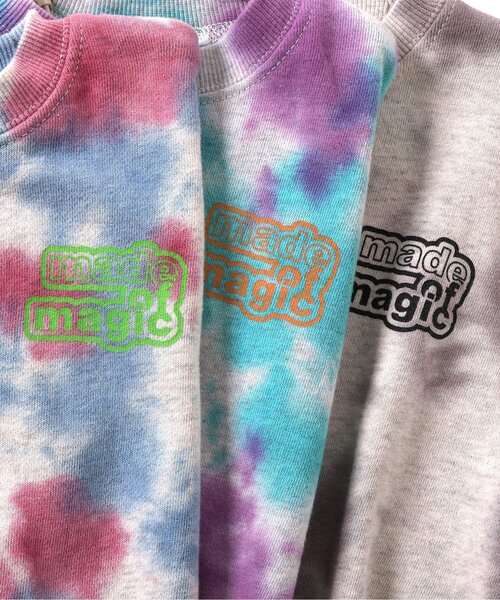 BREEZE（ブリーズ）の「【ジュニア対応】タイダイトレーナー(セットアップ可)（スウェット・キッズ・ブルー/グレー/グリーン・90/100/110/120/130/140）」の12枚目の写真