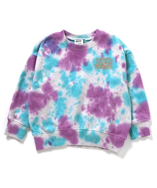 BREEZE（ブリーズ）の「【ジュニア対応】タイダイトレーナー(セットアップ可)（スウェット・キッズ・ブルー/グレー/グリーン・90/100/110/120/130/140）」の8枚目の写真