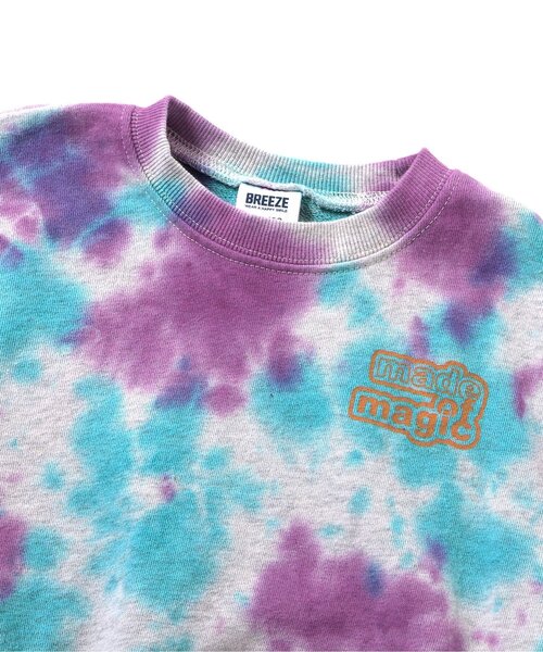 BREEZE（ブリーズ）の「【ジュニア対応】タイダイトレーナー(セットアップ可)（スウェット・キッズ・ブルー/グレー/グリーン・90/100/110/120/130/140）」の13枚目の写真