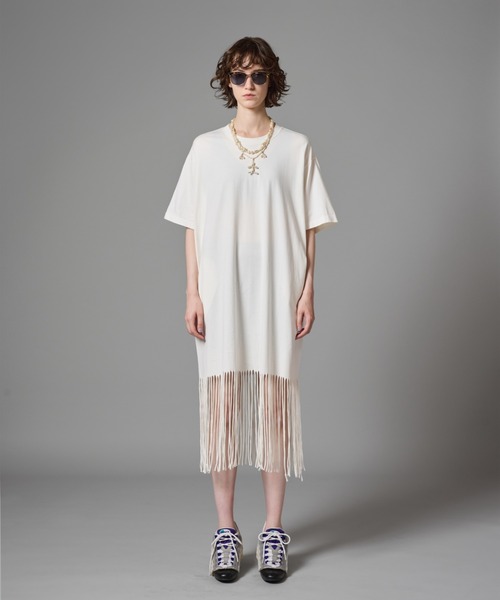 NON TOKYO/ノントーキョー/フリンジTシャツワンピース