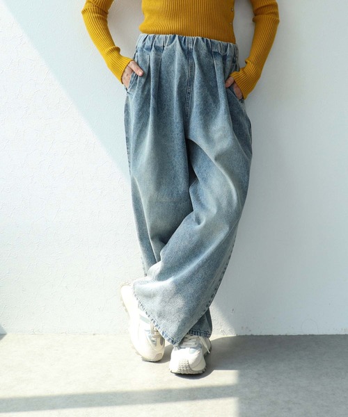 Cepica（セピカ）の「【MARECHAL TERRE / マルシャルテル】タックデニムパンツ（デニムパンツ・レディース・ブラック/ブルー・FREE）」の2枚目の写真