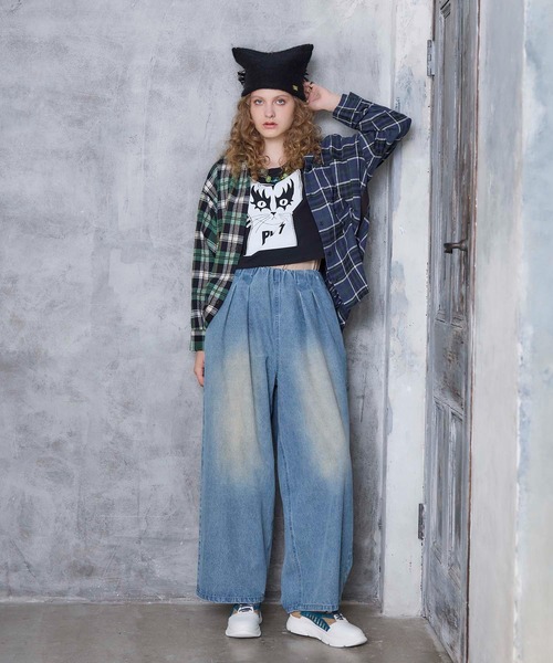 Cepica（セピカ）の「【MARECHAL TERRE / マルシャルテル】タックデニムパンツ（デニムパンツ・レディース・ブラック/ブルー・FREE）」の14枚目の写真