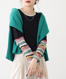 【新品】CRESCENT DUO　ボーダー切替えのカットソー　プルオーバー 新品】CRESCENT DUO ボーダー切替えのカットソー プルオーバー