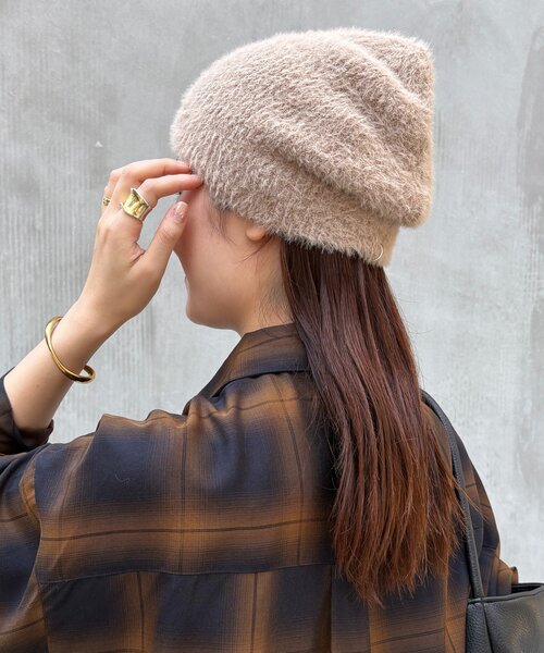 DouDou(ドゥドゥ)の「フェザーヤーンワッチ(ハット・レディース・ベージュ/グレー・FREE)」の1枚目の写真