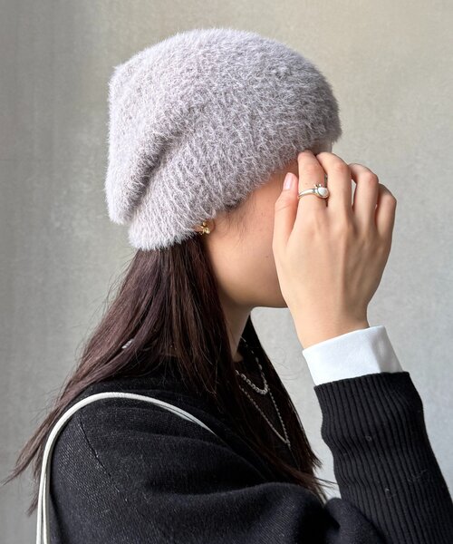 DouDou(ドゥドゥ)の「フェザーヤーンワッチ(ハット・レディース・ベージュ/グレー・FREE)」の3枚目の写真