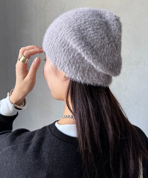 DouDou(ドゥドゥ)の「フェザーヤーンワッチ(ハット・レディース・ベージュ/グレー・FREE)」の4枚目の写真