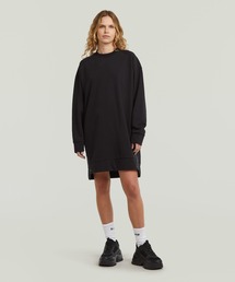 BIKER ZIP SWEATER DRESS/バイカージップディテールスウェットワンピース