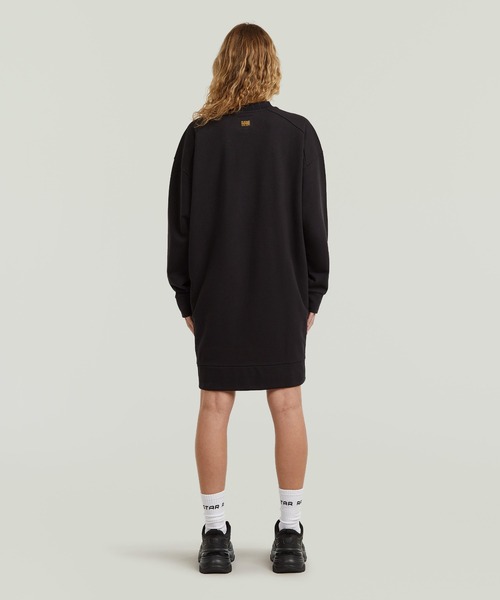 G-STAR（ジースター）の「BIKER ZIP SWEATER DRESS/バイカージップディテールスウェットワンピース（ワンピース・レディース・ダークブラック・MEDIUM/SMALL/X-SMALL）」の4枚目の写真