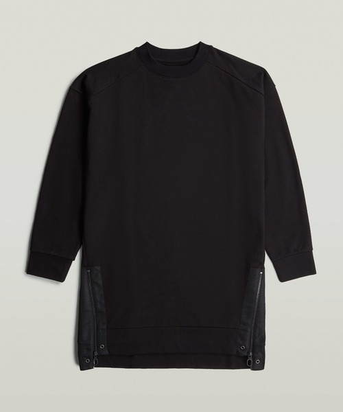 G-STAR（ジースター）の「BIKER ZIP SWEATER DRESS/バイカージップディテールスウェットワンピース（ワンピース・レディース・ダークブラック・MEDIUM/SMALL/X-SMALL）」の7枚目の写真