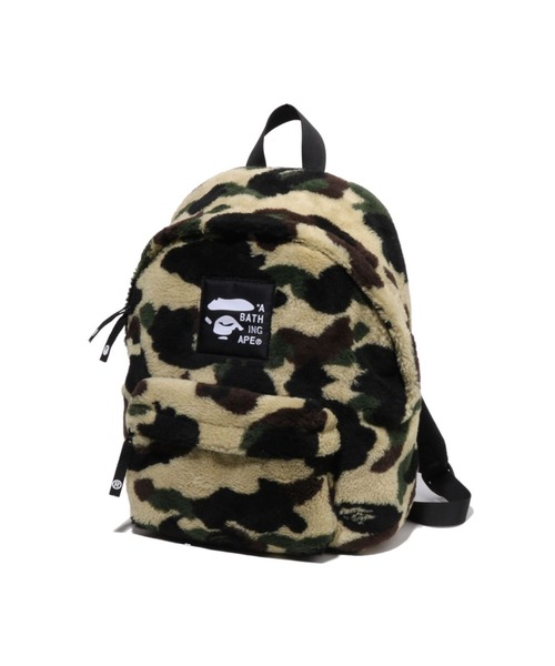 A BATHING APE（アベイシングエイプ）の「1ST CAMO FLEECE DAYPACK（バックパック/リュック・キッズ・イエロー/グリーン・FREE）」の2枚目の写真