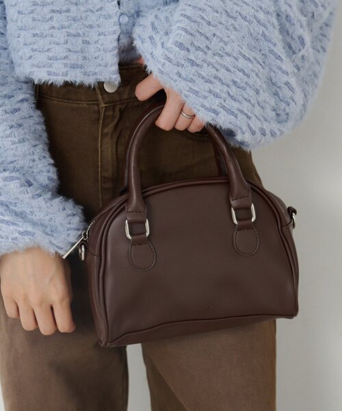 Kastane(カスタネ)の「【4色展開/2WAY】miniボストンBAG(ボストンバッグ・レディース・ブラウン系その他/ブラック/アイボリー/ダークブラウン・FREE)」の3枚目の写真