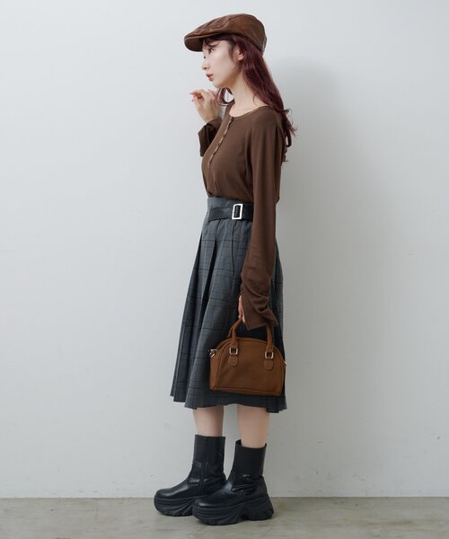 Kastane(カスタネ)の「【4色展開/2WAY】miniボストンBAG(ボストンバッグ・レディース・ブラウン系その他/ブラック/アイボリー/ダークブラウン・FREE)」の15枚目の写真