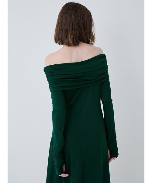SORIN(ソリン )の「Off Shoulder Flared Dress/オフショルダーフレアドレス(ワンピース・レディース・ダークグリーン/ブラック・38/36)」の9枚目の写真