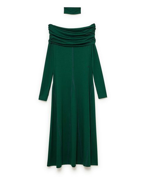 SORIN(ソリン )の「Off Shoulder Flared Dress/オフショルダーフレアドレス(ワンピース・レディース・ダークグリーン/ブラック・38/36)」の12枚目の写真
