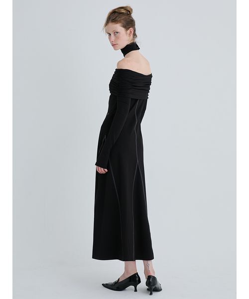 SORIN(ソリン )の「Off Shoulder Flared Dress/オフショルダーフレアドレス(ワンピース・レディース・ダークグリーン/ブラック・38/36)」の18枚目の写真