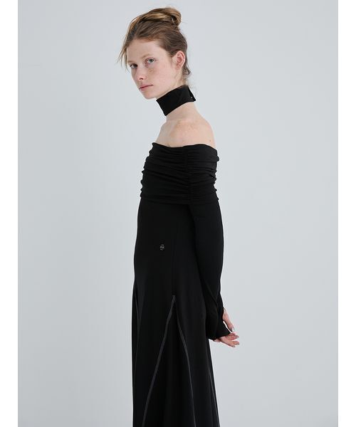 SORIN(ソリン )の「Off Shoulder Flared Dress/オフショルダーフレアドレス(ワンピース・レディース・ダークグリーン/ブラック・38/36)」の21枚目の写真