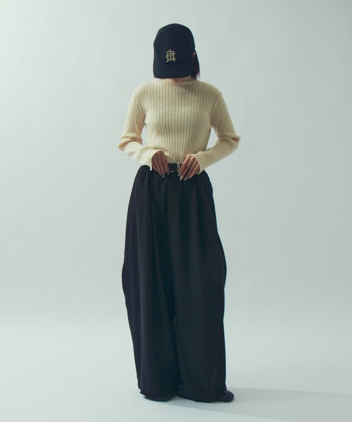 Lui's（ルイス）の「【WEB限定】ワイドバルーンイージースラックス（スラックス・メンズ・ブラック/ベージュ・S/M）」の6枚目の写真