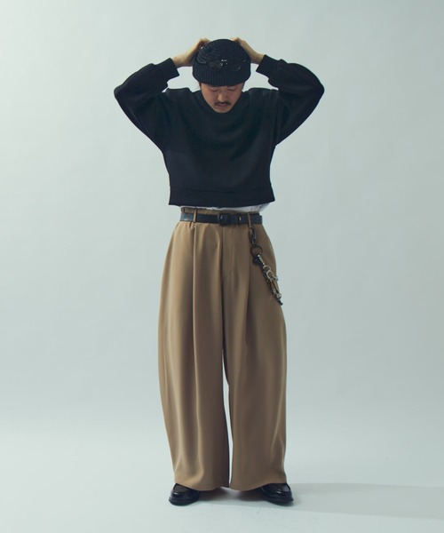 Lui's（ルイス）の「【WEB限定】ワイドバルーンイージースラックス（スラックス・メンズ・ブラック/ベージュ・S/M）」の21枚目の写真