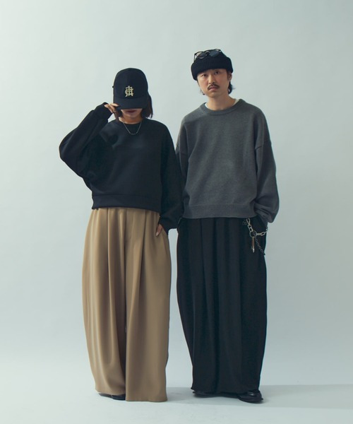 Lui's（ルイス）の「【WEB限定】ワイドバルーンイージースラックス（スラックス・メンズ・ブラック/ベージュ・S/M）」の3枚目の写真