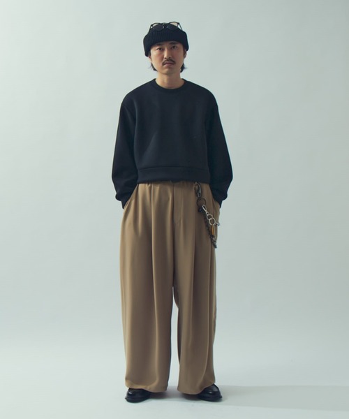 Lui's（ルイス）の「【WEB限定】ワイドバルーンイージースラックス（スラックス・メンズ・ブラック/ベージュ・S/M）」の20枚目の写真